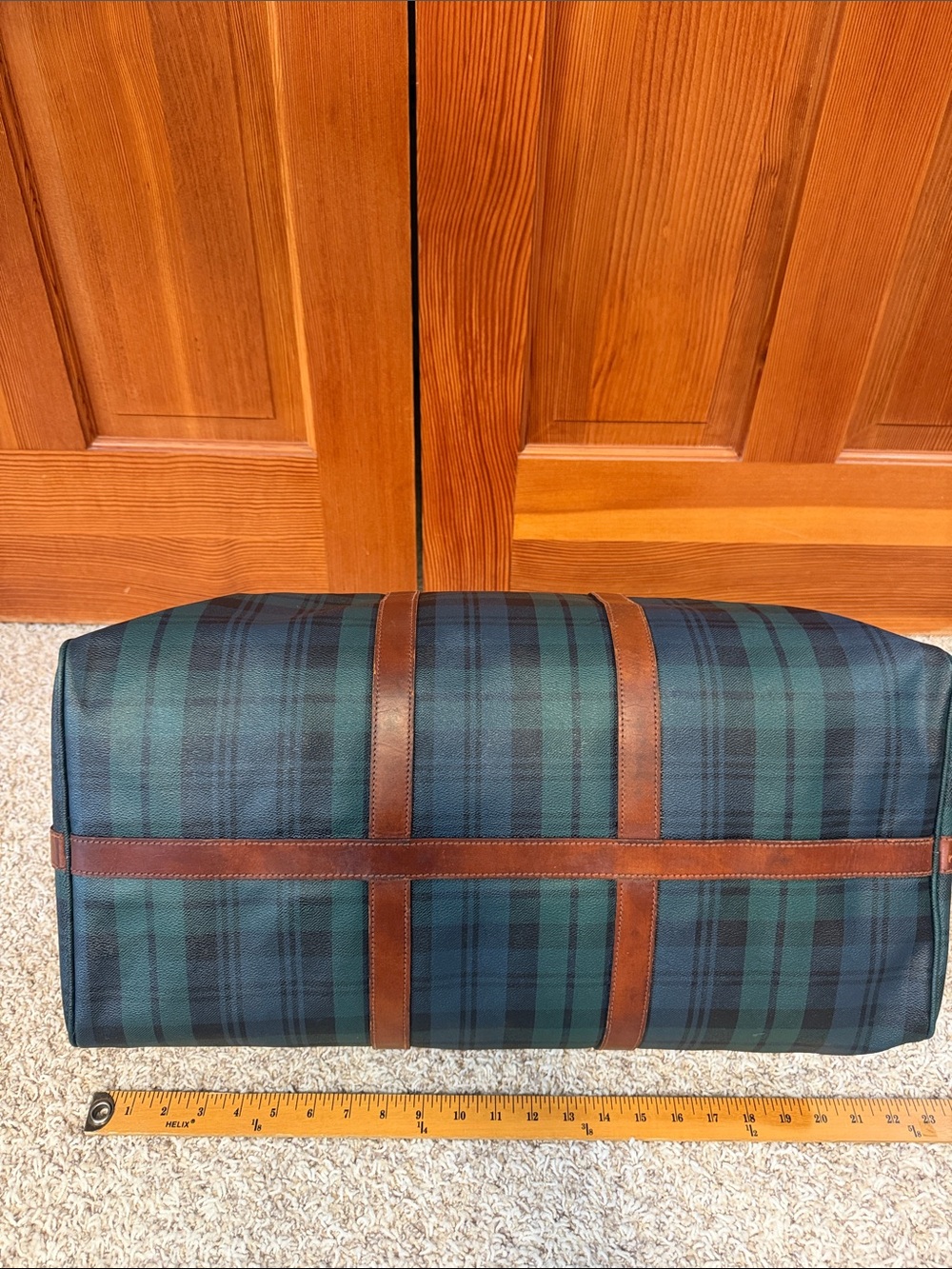 Vintage Rare Polo Ralph Lauren Blackwatch Plaid 3-Piece Luggage Travel Set - Picture 12 of 15